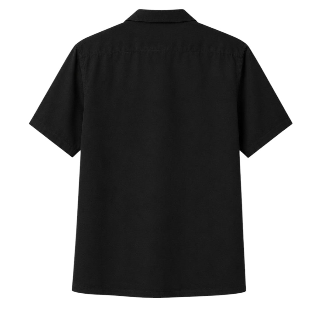 Seaport Island Fashion Men’s Classic Black Short Sleeve Casual Shirt
