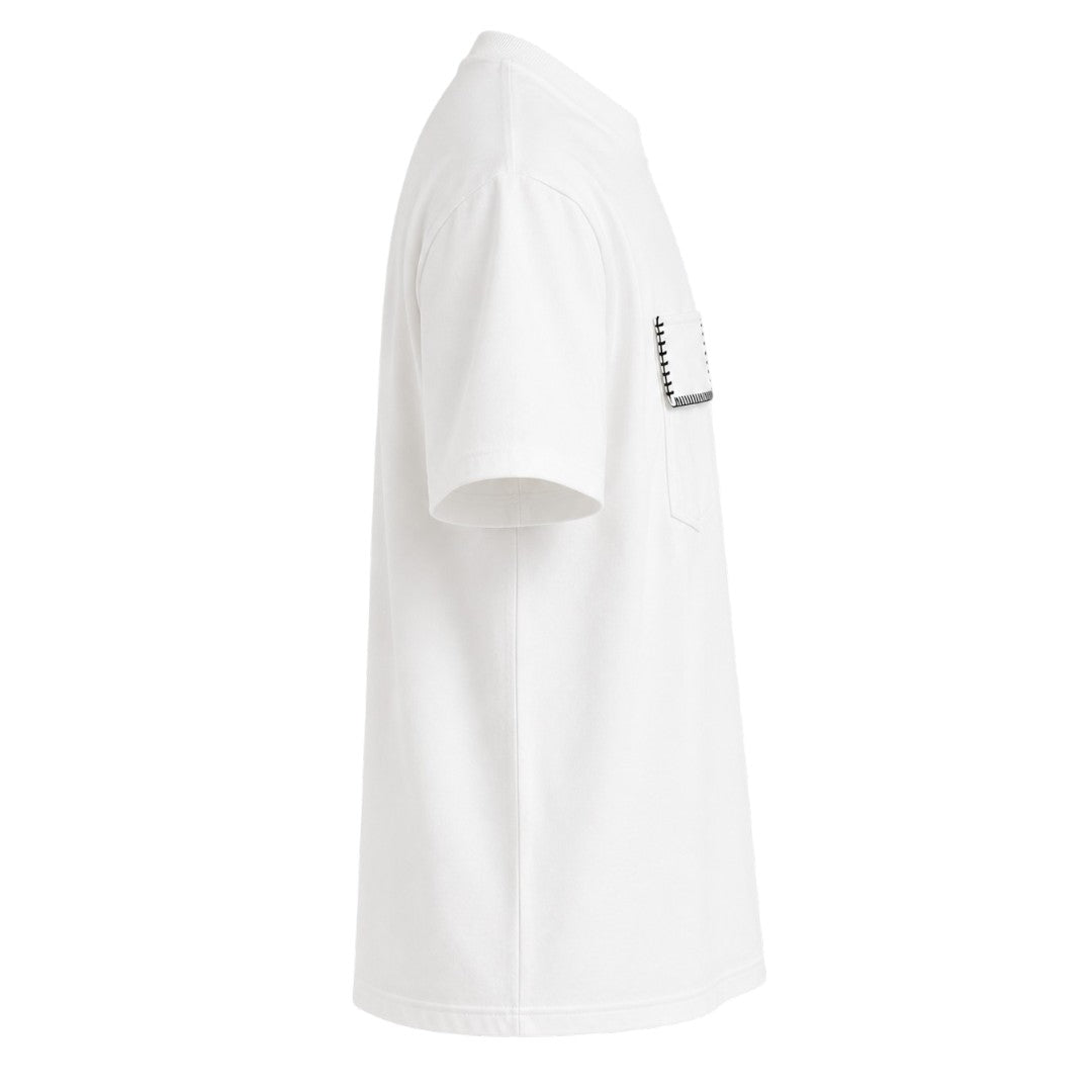 Seaport Island Fashion Men’s White Pocket Detail Crew Neck T-Shirt